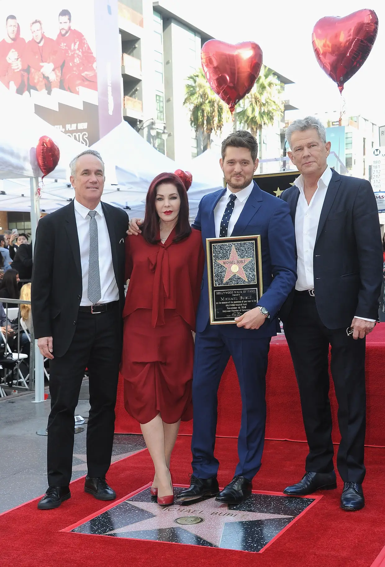 Tom Corson, Priscilla Presley, Michael Bublé e David Foster
