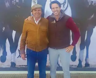 Joaquim Bastinhas com o filho, Marcos Tenório Bastinhas, que lhe seguiu as pisadas
