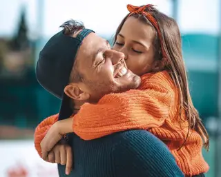 Pedro Teixeira com a filha, Maria