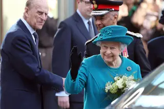 O duque de Edimburgo e Isabel II de Inglaterra