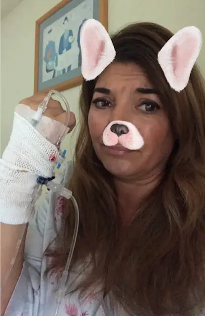 Ana Antunes durante a época em que esteve internada
