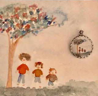 A ilustração e a medalha da autoria da 'designer' de joias Rosarinho Cruz