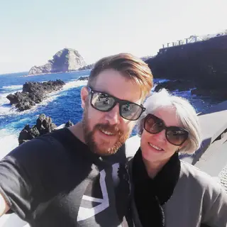 Cláudio Mendes com a mãe
