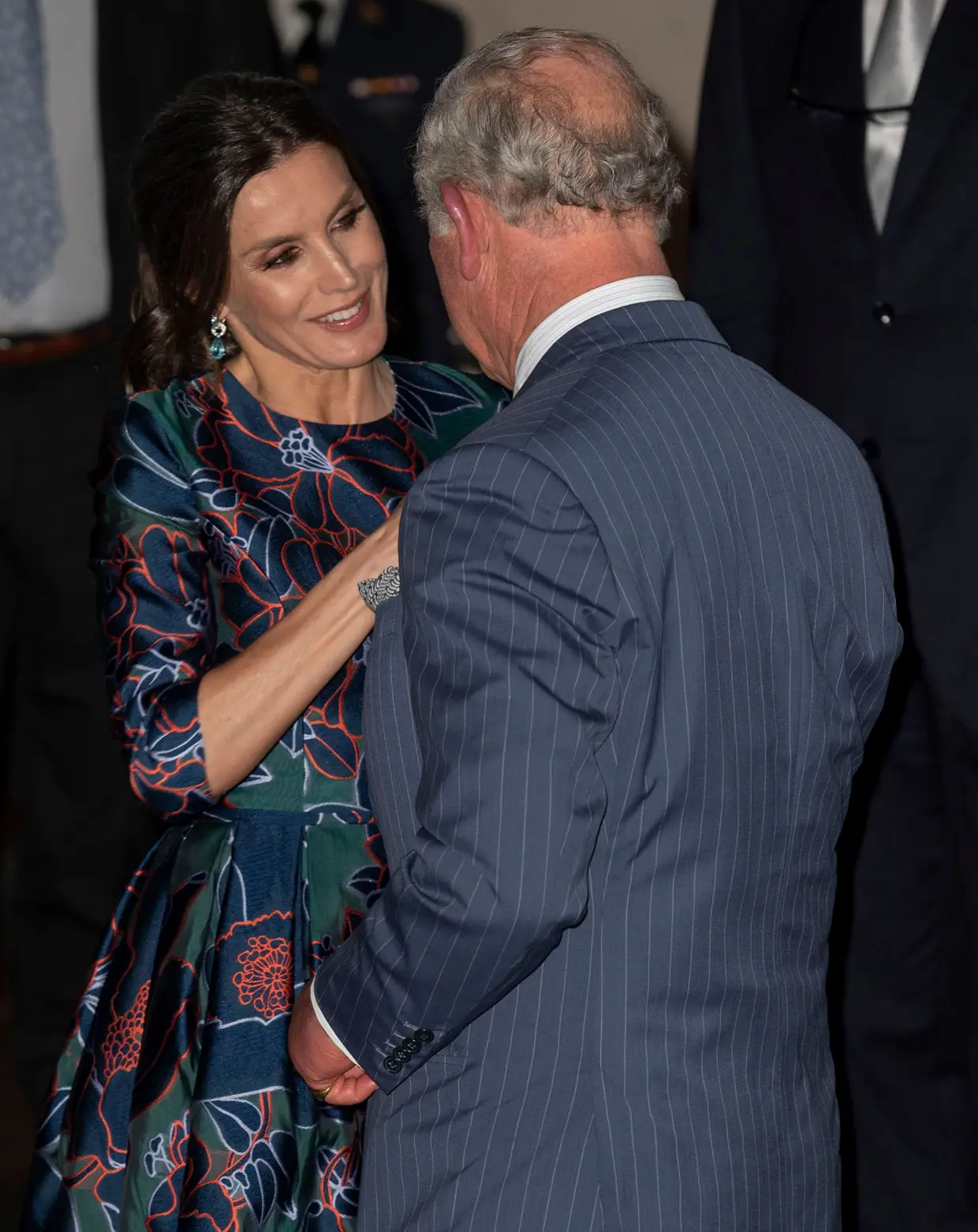 Letizia de Espanha e o príncipe Carlos de Inglaterra