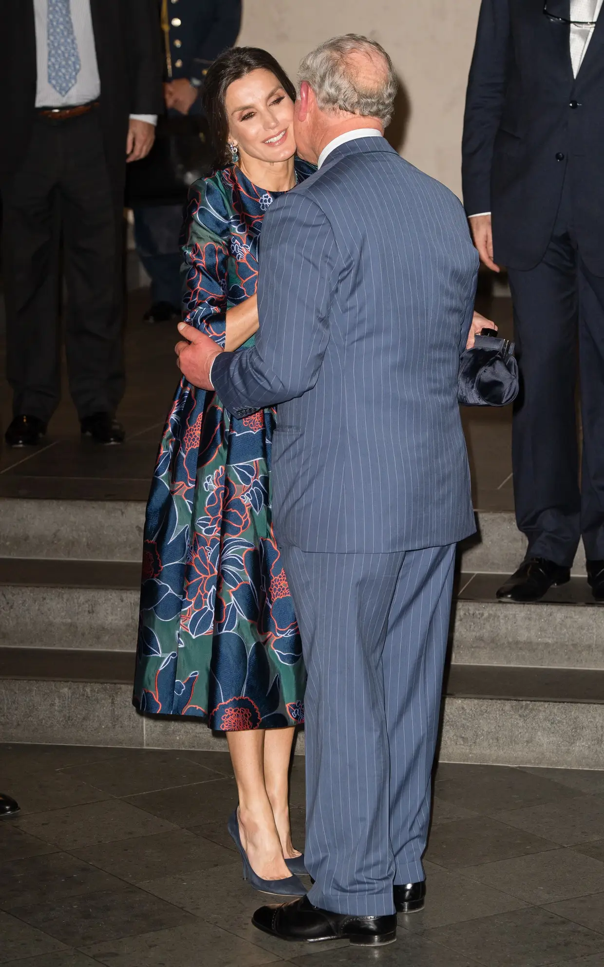 Letizia de Espanha e o príncipe Carlos de Inglaterra