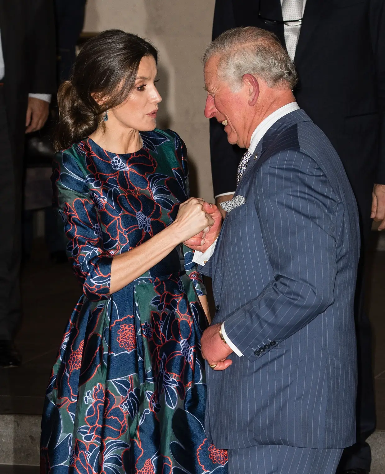 Letizia de Espanha e o príncipe Carlos de Inglaterra