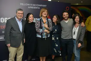 Júlia Pinheiro com o marido, Rui Pêgo, os filhos Rui, Matilde e Carolina, e a enteada, Sofia