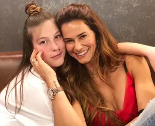 Cláudia Vieira com a sobrinha Renata