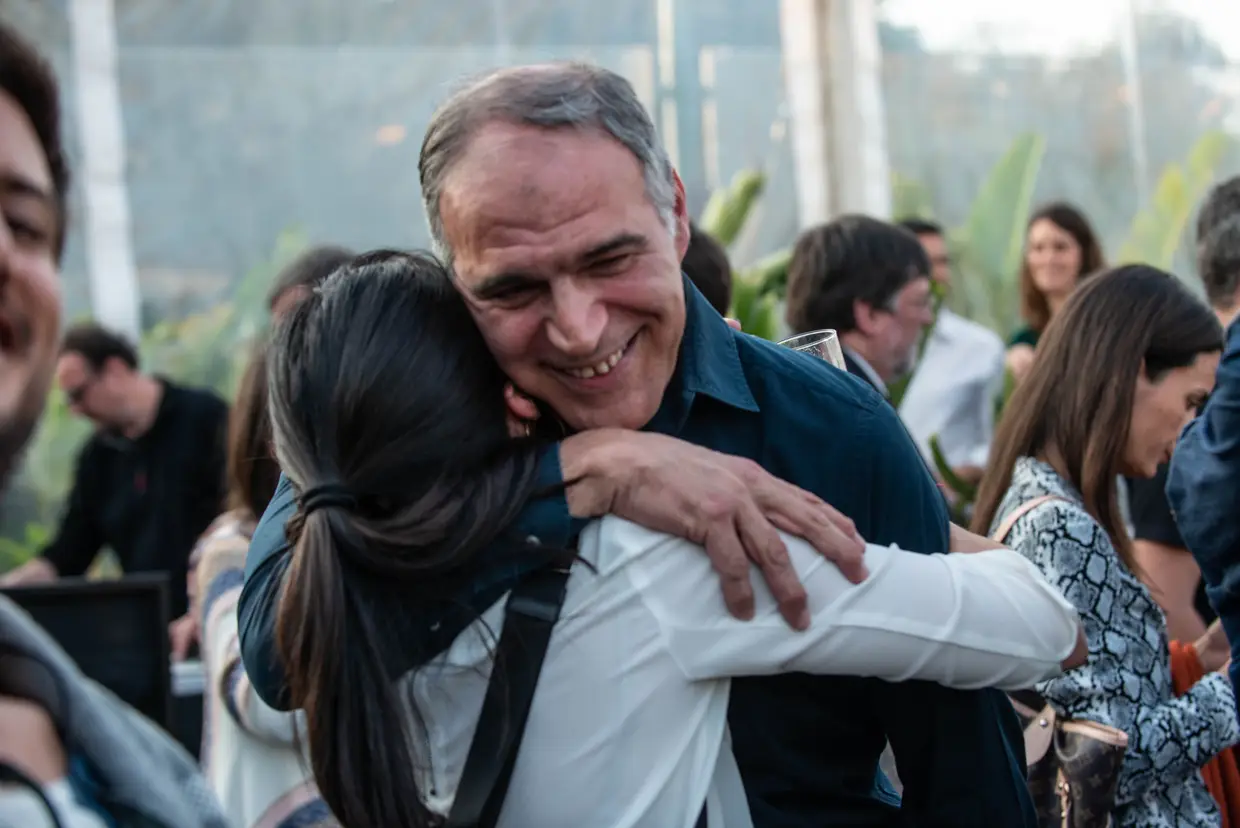 Rodrigo Guedes de Carvalho e a filha, Benedita