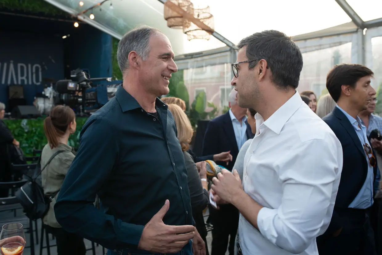 Rodrigo Guedes de Carvalho e o jornalista, Pedro Benevides