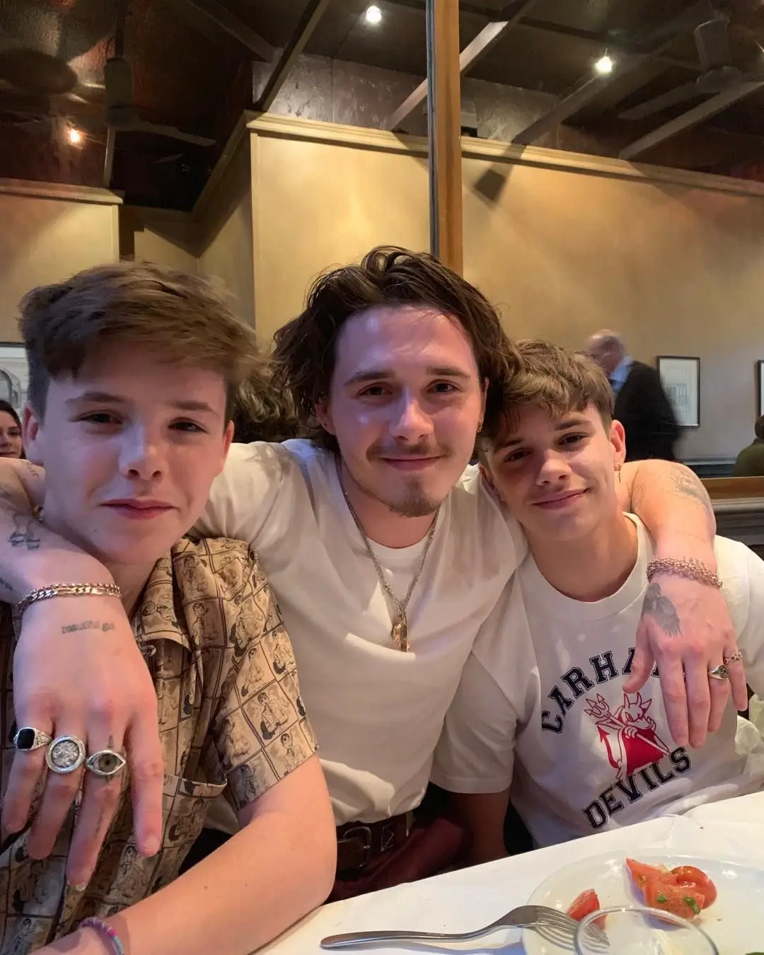 Romeo, Brooklyn e Cruz Beckham