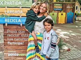 Pimpinha Jardim com os filhos