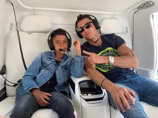 Cristiano Ronaldo com o filho mais velho, Cristiano