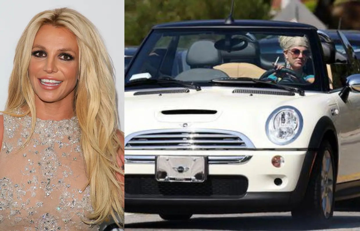 Britney Spears com Mini Cooper