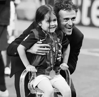 Luis Enrique com a filha Xana