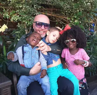 Eduardo Beauté e os filhos