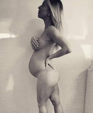 Laura Figueiredo às 39 semanas de gravidez