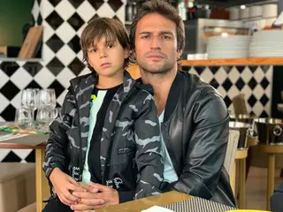 José Fidalgo com o filho, Lourenço