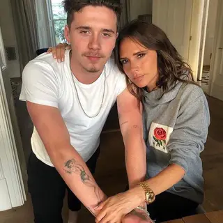 Brooklyn e Victoria Beckham