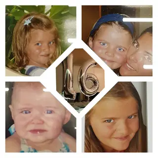 A fotomontagem partilhada por Sónia Araújo para assinalar o 16.º aniversário da filha, Carolina