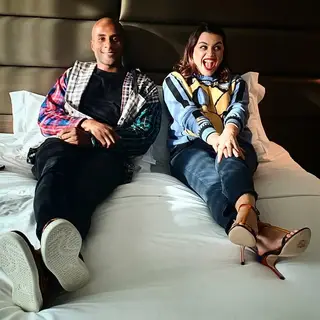 Nélson Évora e Ana Guiomar