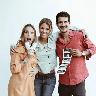 Carolina, Catarina Jardim e Leonardo Mota
