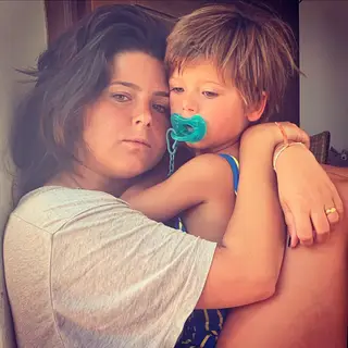 Maria Pitta Paixão com o filho, Duarte, fruto da sua relação com Guilherme Paixão