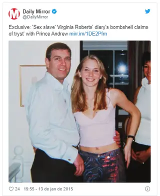 As imagens que provam que o príncipe André conhece Virginia Giuffre