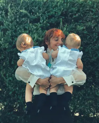 Inês Herédia e os gémeos Luís e Tomás
