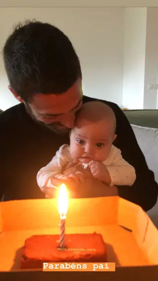 Diogo Amaral com o filho mais novo, Oliver