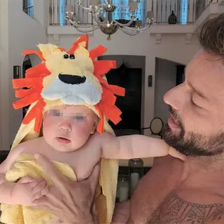 Ricky Martin com a filha, Lucía