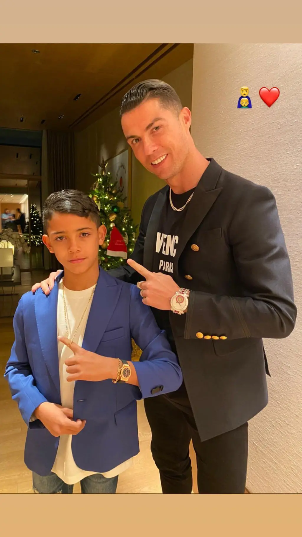 Cristiano Júnior e Cristiano Ronaldo