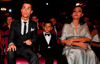 Cristiano Ronaldo e Georgina Rodríguez com Cristianinho
