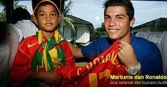 Martunis e Cristiano Ronaldo em 2005