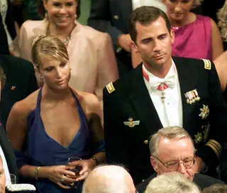Eva Sannum e Felipe VI, em 2001