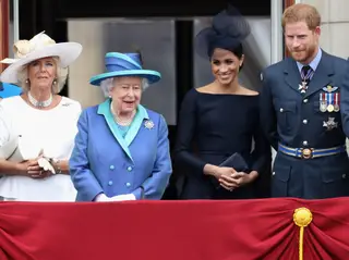 Camilla Parker Bowles, Isabel II de Inglaterra, Meghan Markle e Harry de Inglaterra