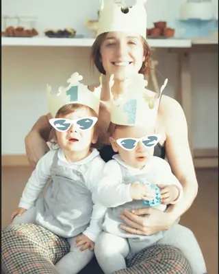 Inês Herédia com os filhos