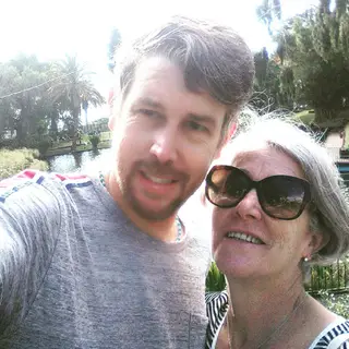 Cláudio Mendes com a mãe