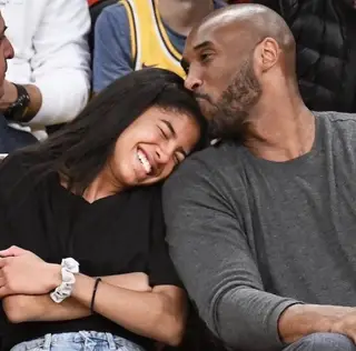 A fotografia de Gianna e Kobe Bryant partilhada por Beyoncé nas redes sociais