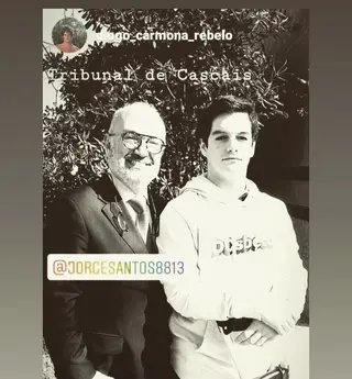 Diogo Carmona com o seu advogado, Jorge Santos