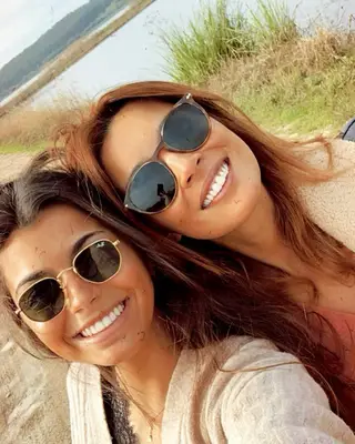 Maria Cerqueira Gomes com a filha, Francisca