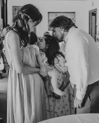 César Mourão com Joana Lousão e os dois filhos, Martim e Mariana