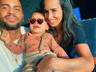Guillaume Lalung e Rita Pereira com o filho, Lonô