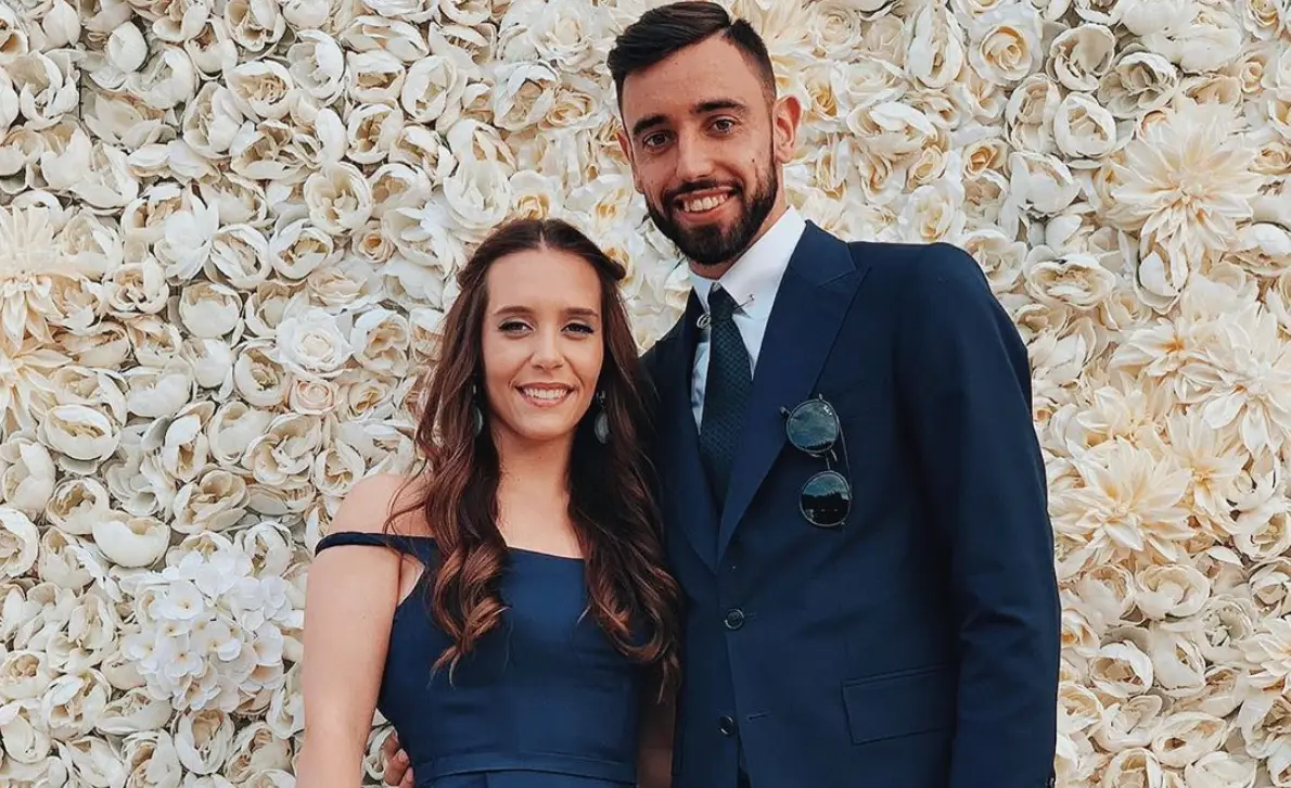 Bruno Fernandes e a companheira, Ana Pinho