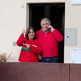 A mãe e o padrasto de Tânia Ribas de Oliveira