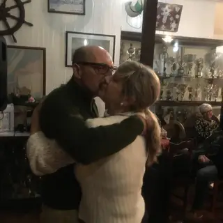 António Cordeiro com a mulher, Helena Almeida