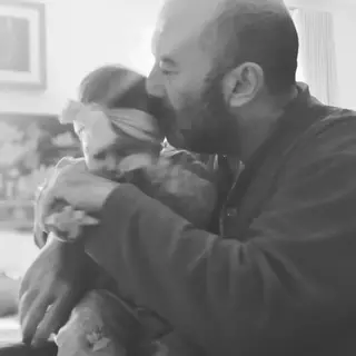 José Raposo com a filha, Lua