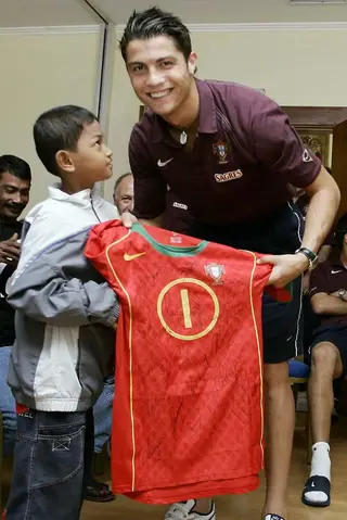 Martuni com Cristiano Ronaldo