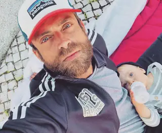 Diogo Amaral com o filho mais novo, Oliver