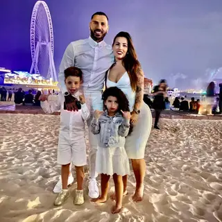 Ricardo Quaresma com a mulher e os filhos mais novos